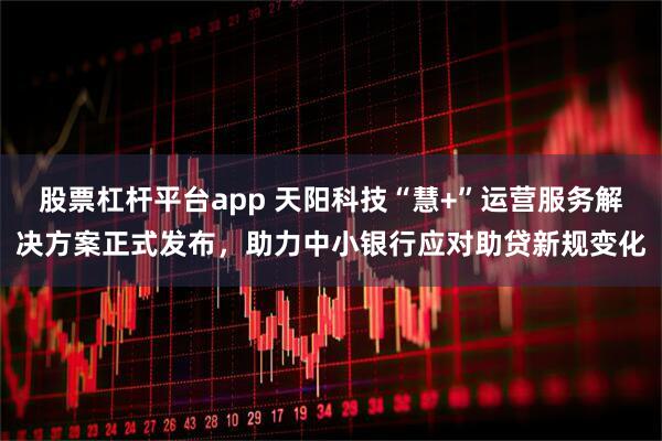 股票杠杆平台app 天阳科技“慧+”运营服务解决方案正式发布，助力中小银行应对助贷新规变化